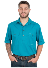 Mens Adam Workshirt SS 1/2 OCEAN