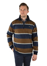 Mens Alexander Stripe QTR Zip Rugby