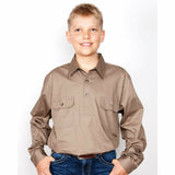 Boys Lachlan Workshirt Dark Brown