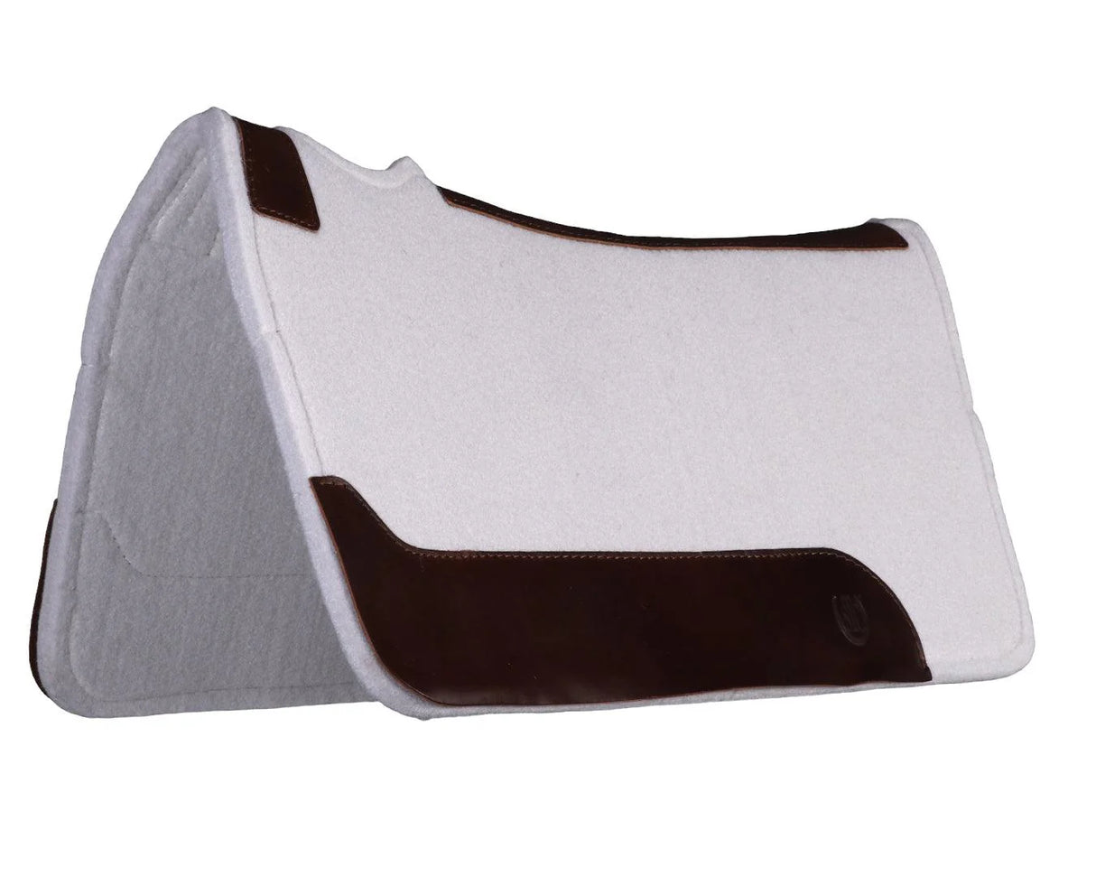 White Felt Wither Relief Saddle Pad
