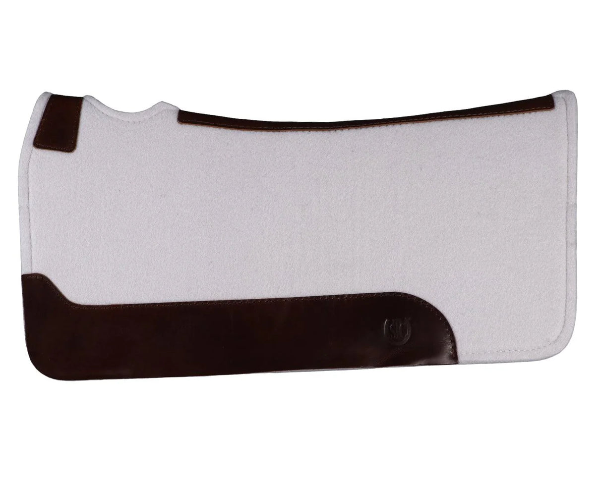 White Felt Wither Relief Saddle Pad