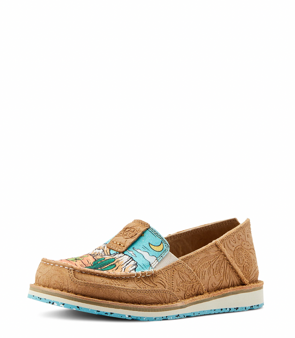 Ariat Womens Tan Suede Emboss/Arizona Skies