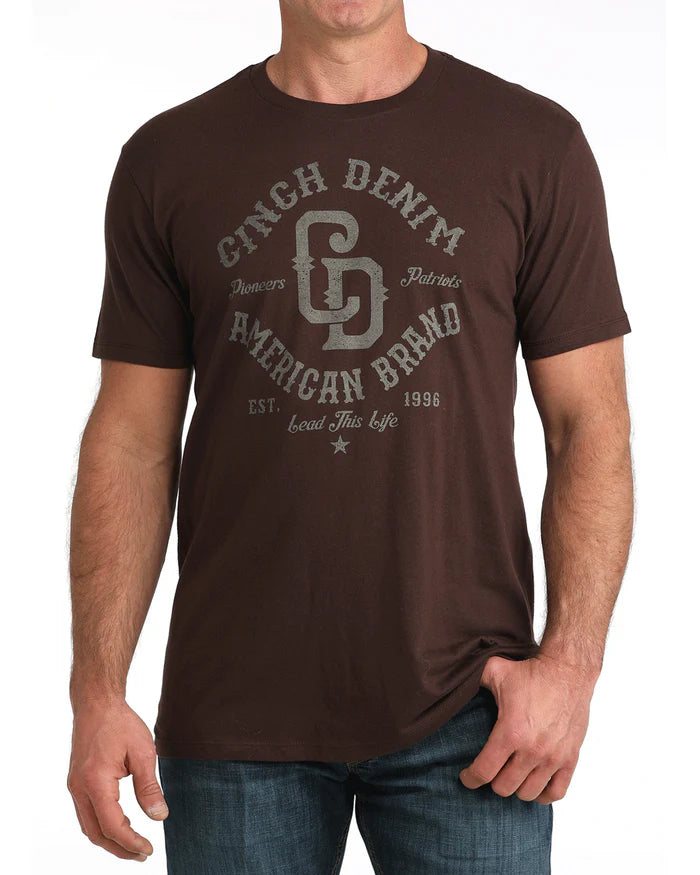 CINCH Mens Brown T-Shirt