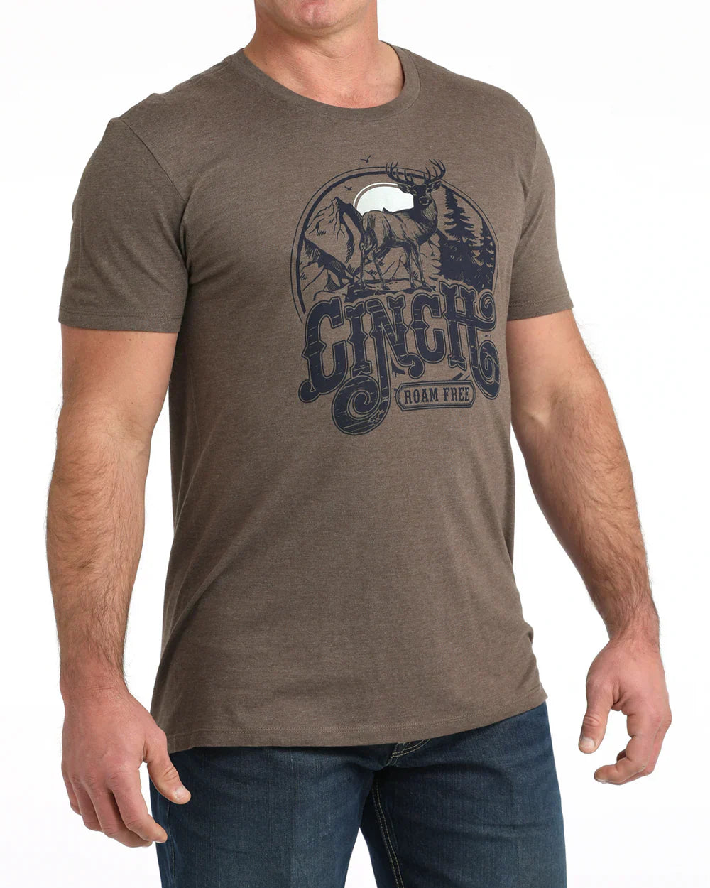 CINCH Mens Brown Deer T-Shirt