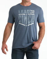 CINCH Mens Blue T-Shirt Blue Small
