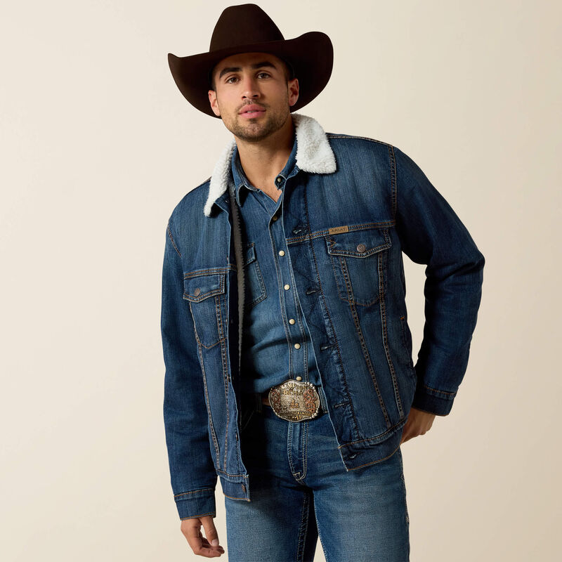Ariat Mens Sherpa Lined Trucker Jacket