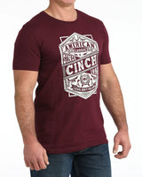 CINCH Mens T-Shirt Burgundy
