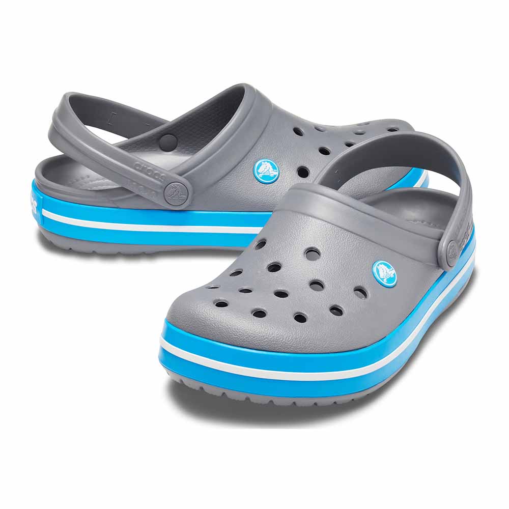 Crocs Crocband Charcoal Grey Ocean Blue