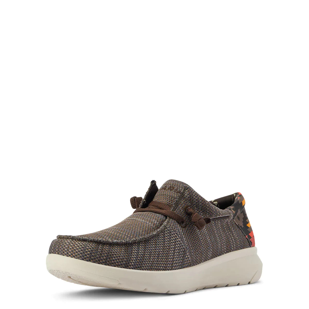 Mens Ariat Hilo S/L Heathered Brown/Red Aztec