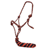 Rope Halter & Lead Navy/Orange 10'