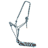 Rope Halter & Lead TURQ/CHARCOAL 10'/3.05M