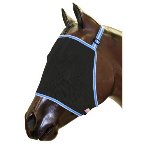 Black Fly Mesh Mask Pink Trim Medium