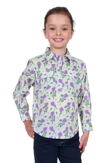 Hard Slog Kids Lynn 1/2 PLKT LS Shirt