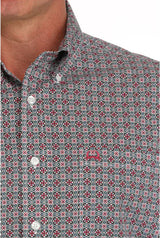 Cinch Mens Medallion Print SS Shirt