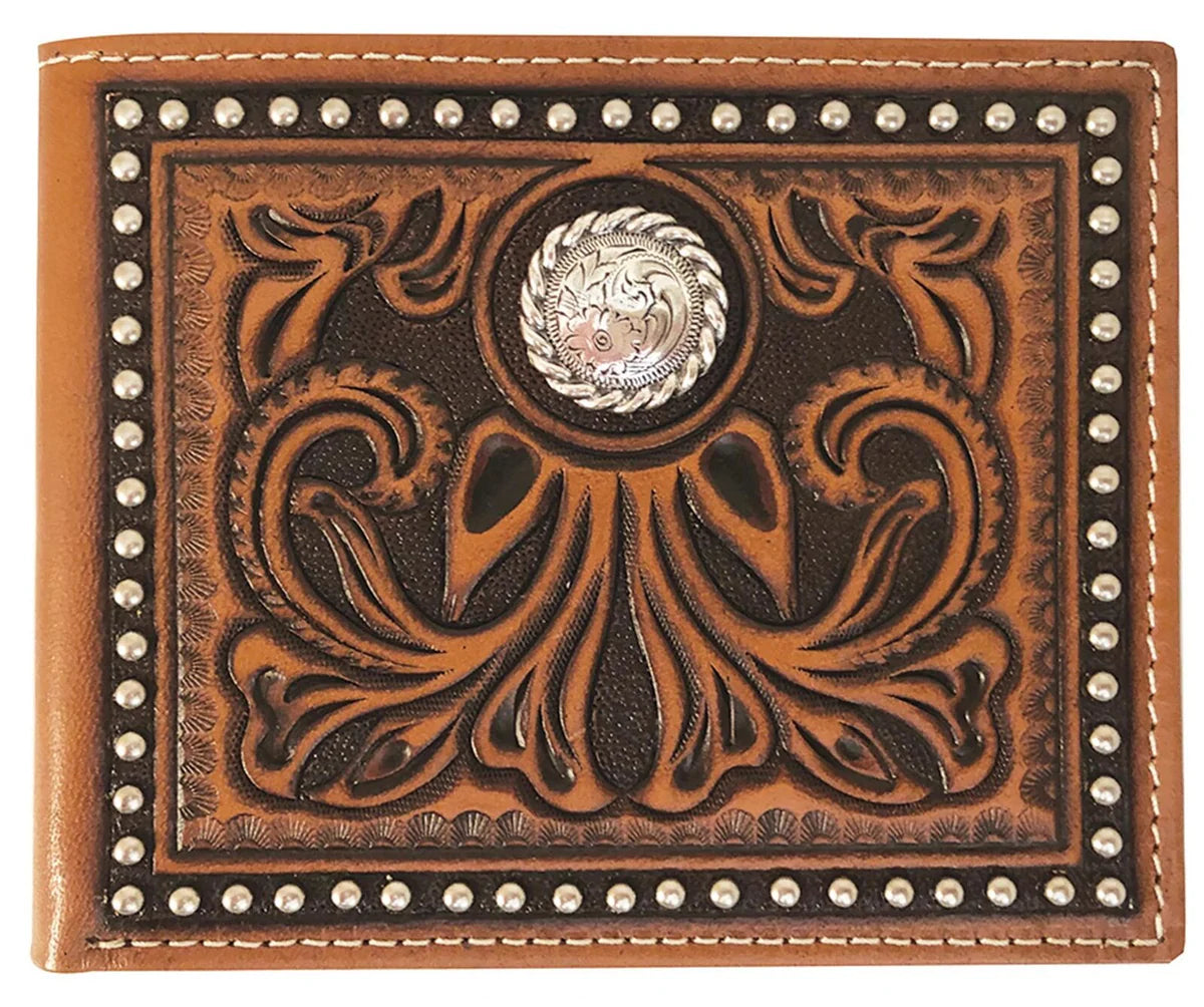 Roper Bi-Fold Tooled Leather Wallet