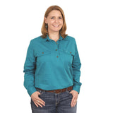 Womens Jahna Workshirt LS 1/2 Ocean