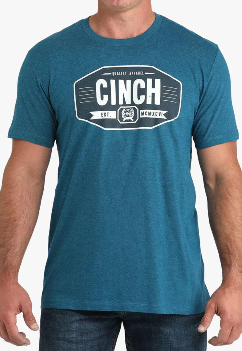 CINCH MENS TEAL T-SHIRT