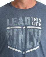 CINCH Mens Blue T-Shirt Blue Small