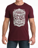 CINCH Mens T-Shirt Burgundy