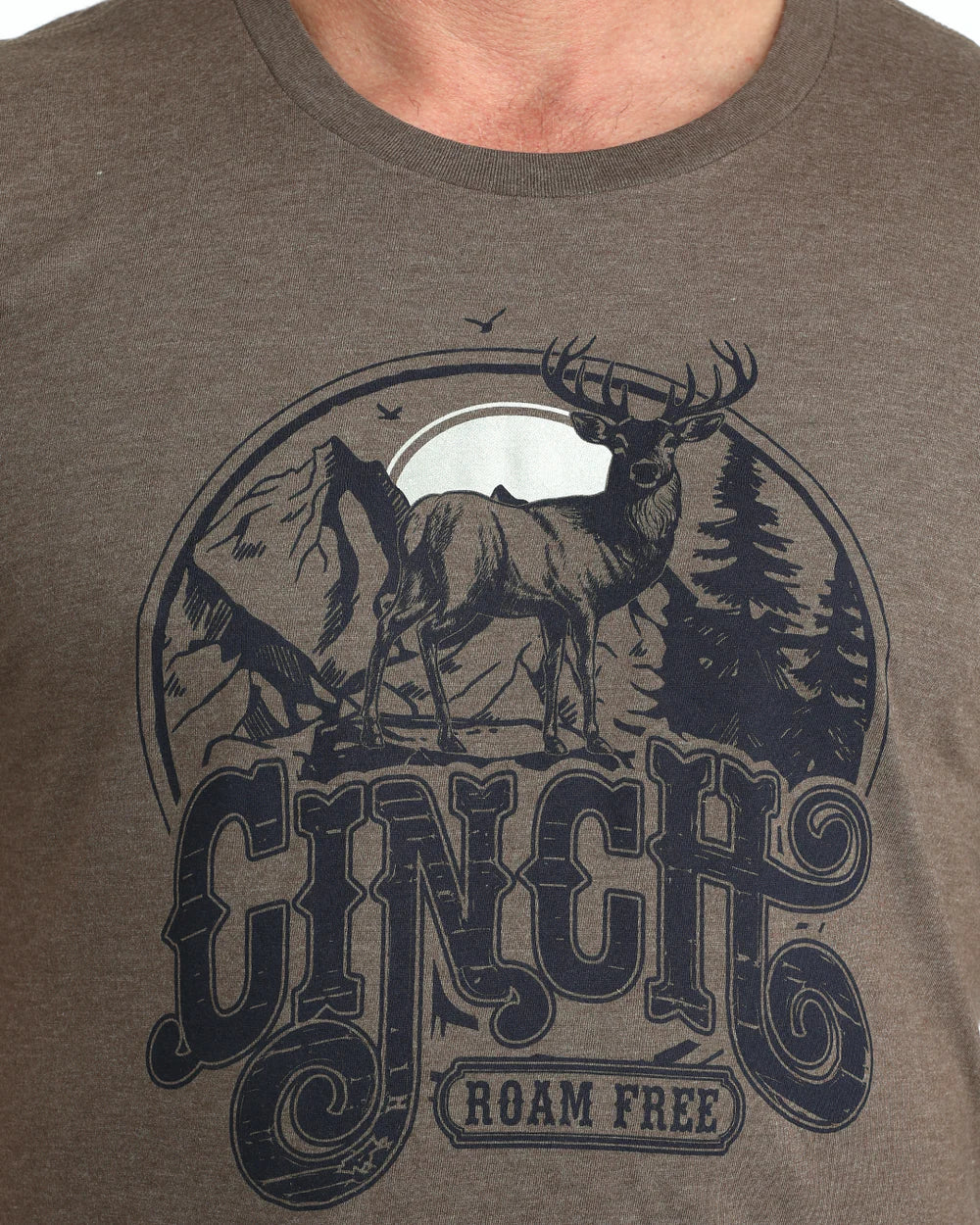 CINCH Mens Brown Deer T-Shirt