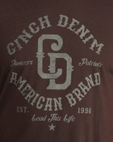 CINCH Mens Brown T-Shirt