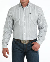CINCH Mens LS Shirt White Striped