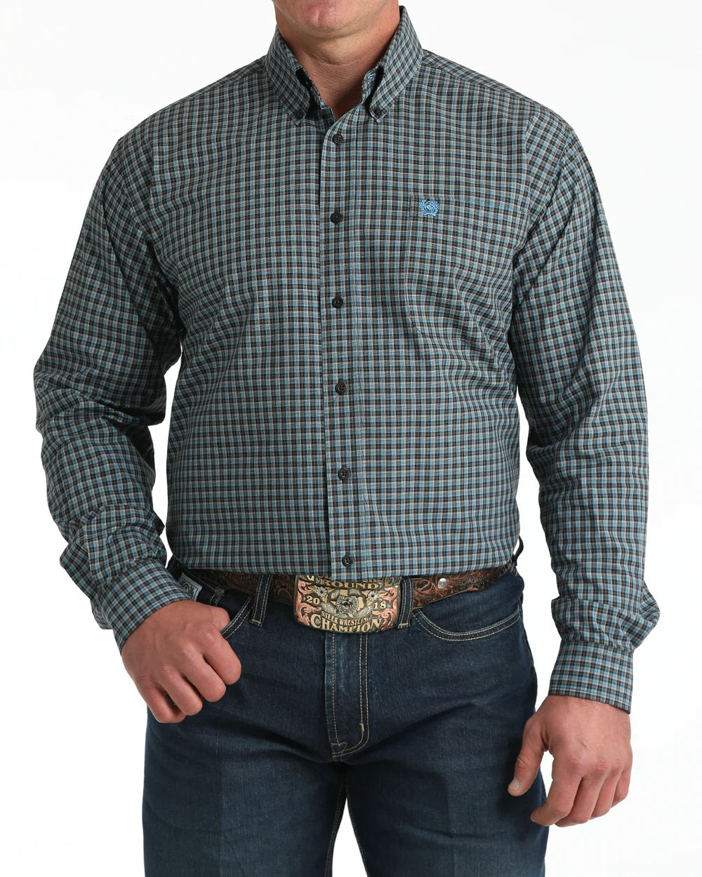 CINCH Mens LS Shirt Brown