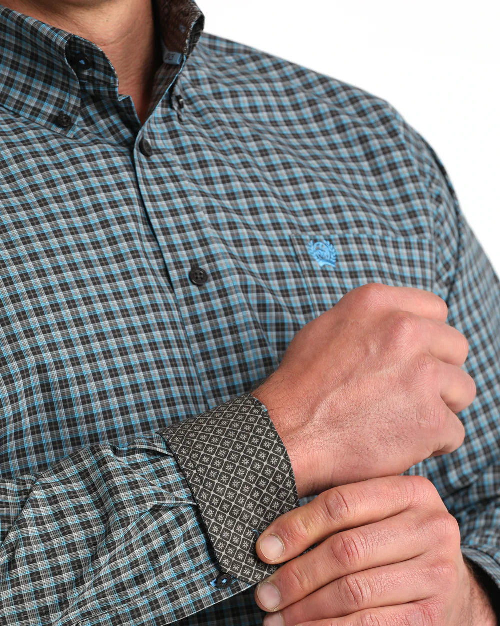 CINCH Mens LS Shirt Brown
