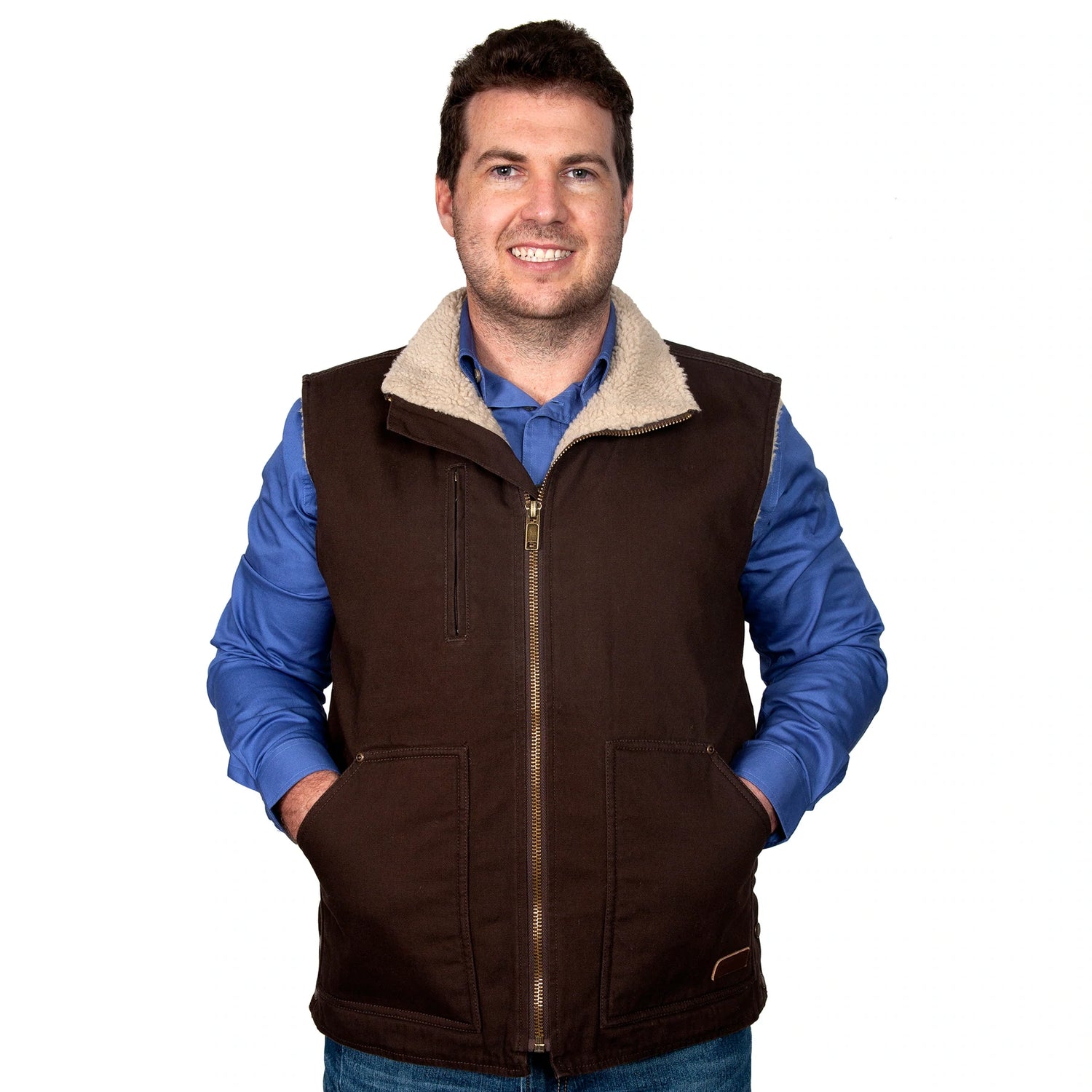 Diamantina Sherpa Vest - Chocolate