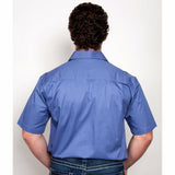 Mens Adam Workshirt SS 1 2 Blue 1