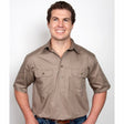 Mens Adam Workshirt SS 1 2 Brown