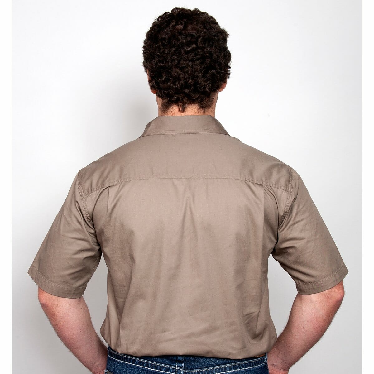 Mens Adam Workshirt SS 1 2 Brown 1