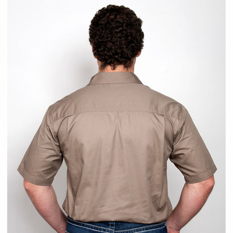Mens Adam Workshirt SS 1 2 Brown 1