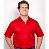 Mens Adam Workshirt SS 1 2 Chilli