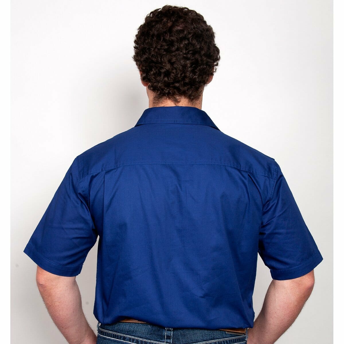 Mens Adam Workshirt SS 1 2 Cobalt 1