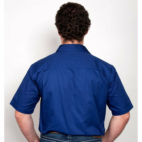 Mens Adam Workshirt SS 1 2 Cobalt 1