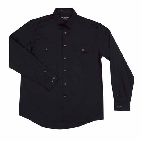 Mens Evan Workshirt LS FB Black 2