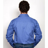 Mens Evan Workshirt LS FB Blue 2