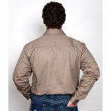 Mens Evan Workshirt LS FB Brown 1