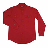 Mens Evan Workshirt LS FB Chilli 2