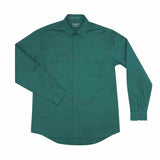 Mens Evan Workshirt LS FB Dark Green 2