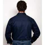 Mens Evan Workshirt LS FB Navy 1