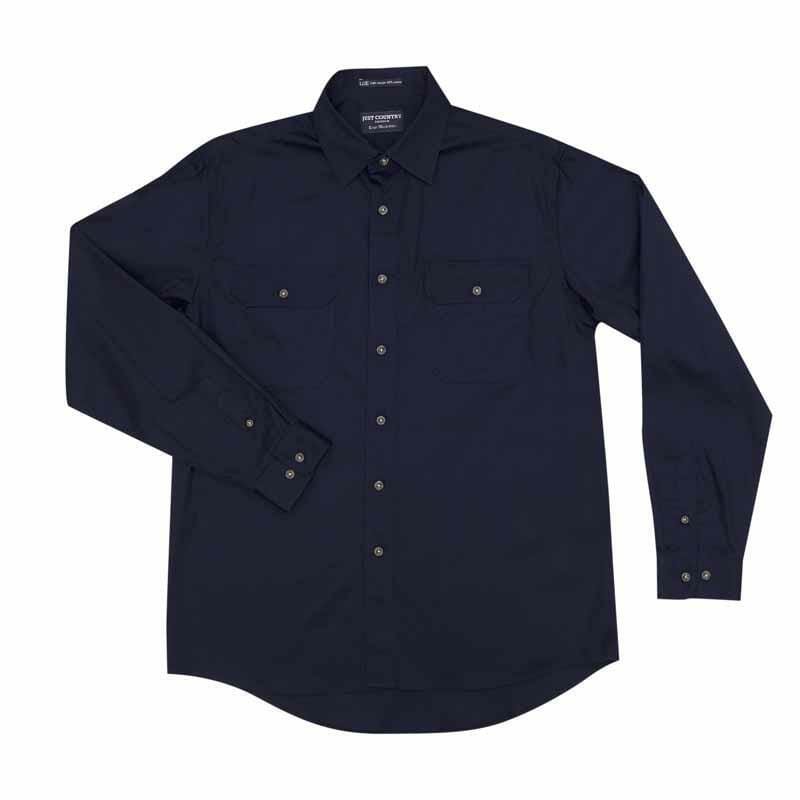 Mens Evan Workshirt LS FB Navy 2
