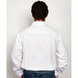 Mens Evan Workshirt LS FB White 1