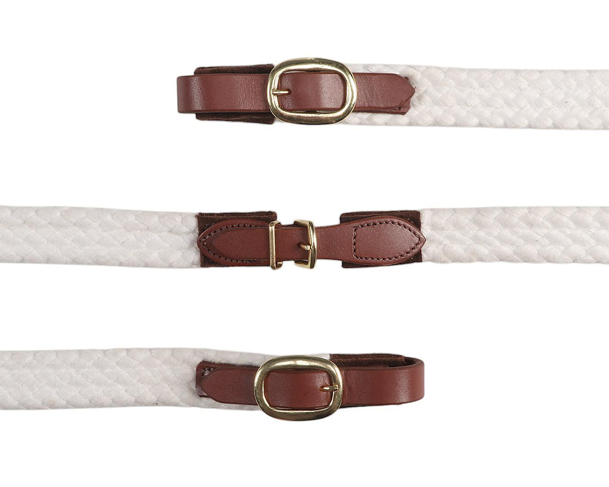 Hack Reins White 1"x5'/1.53m