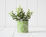Rustic Fan Ceramic Pot Small 'Forest'