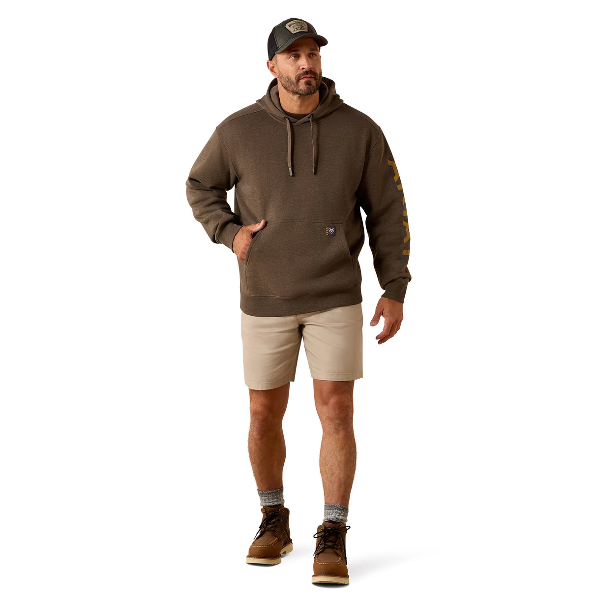 Ariat Mns Rebar Lightweight Logo Hoodie