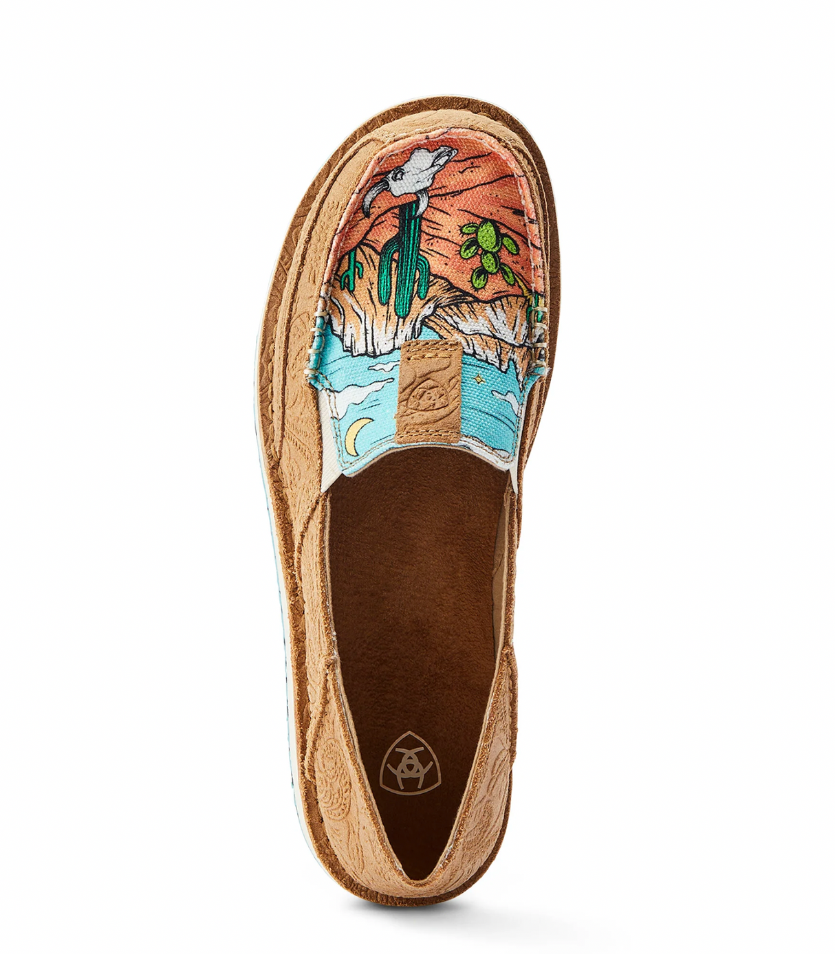 Ariat Womens Tan Suede Emboss/Arizona Skies