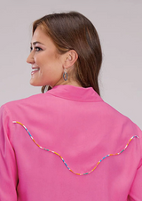 Roper Womens Five Star Collection LS Shirt - Pink