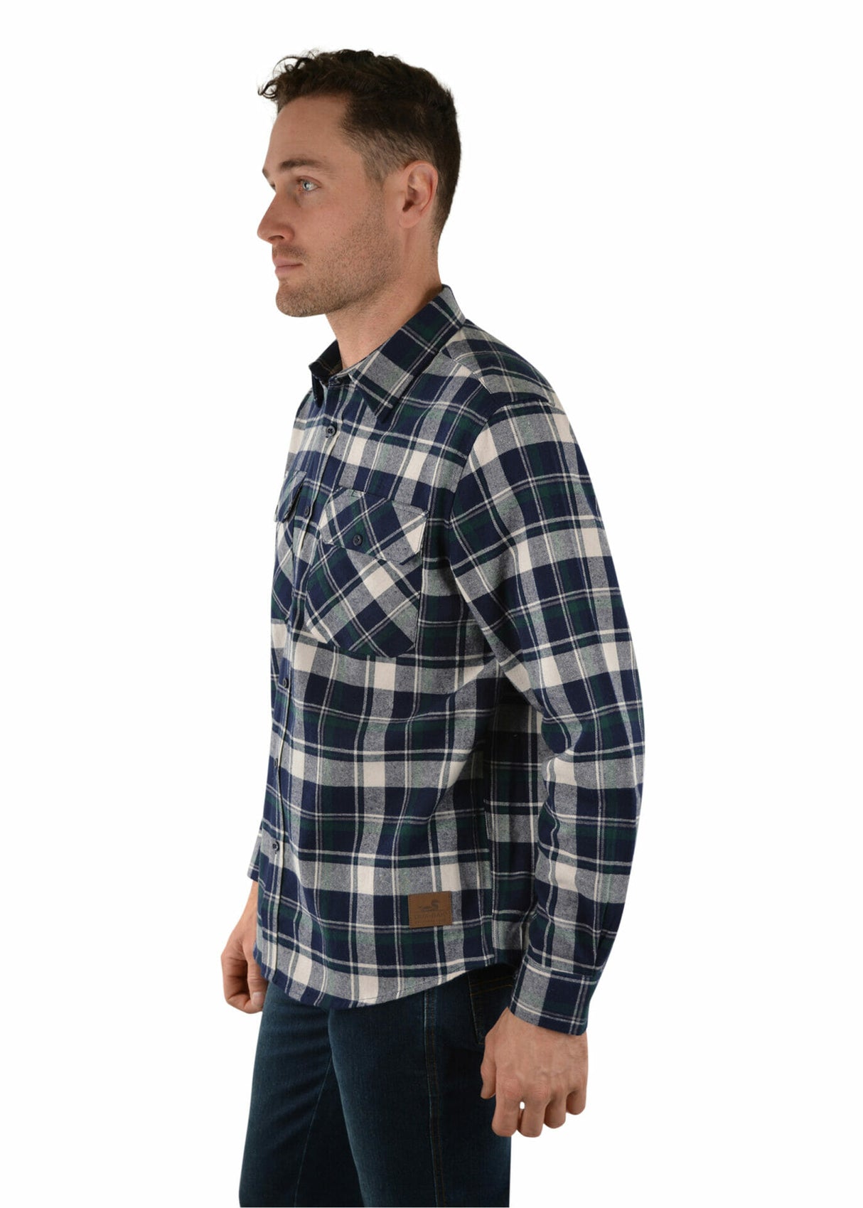 Mens Renmark Thermal Check  2-pocket L/S Shirt
